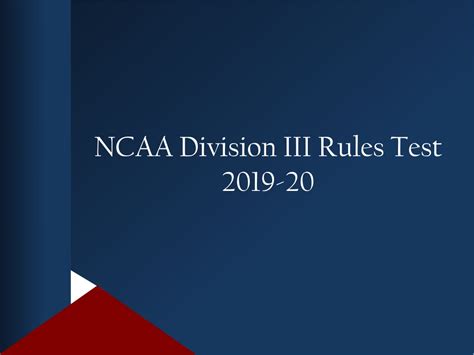 2 Involvement With Professional Teams. . Ncaa division 3 rules test answers 2021